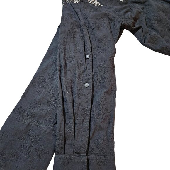 Rock and Roll Religion Jimi Hendrix Men Black Shirt XL Embroidery Rock Boho Lux - Picture 15 of 16